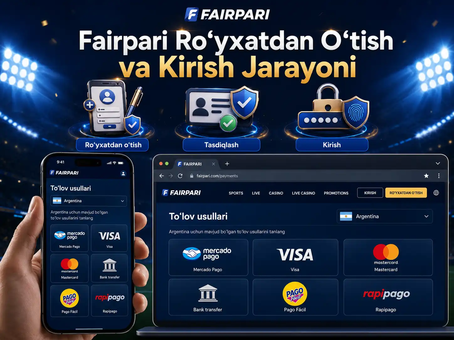 Fairpari Ro‘yxatdan O‘tish va Kirish Jarayoni